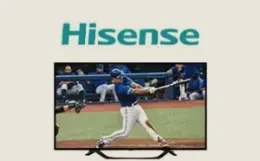 Hisense smart TV showing a live match