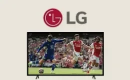 LG smart TV with a game on